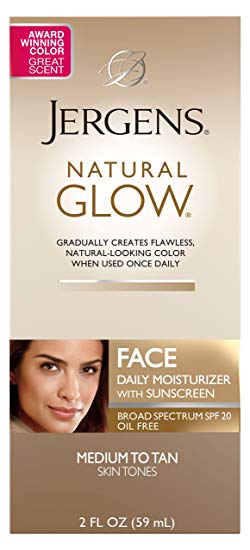 Natural Glow Healthy Complexion Daily Facial Moisturizer For Medium to Tan Spf 20 by Jergens for Unisex - 2 oz Moisturizer