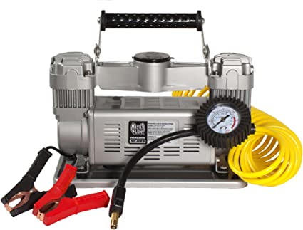 Tire Inflator, 12 Volt 120 PSI Twin Air Compressor for Trucks, SUVs, RVs & Trailers by MasterFlow