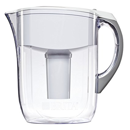 Brita Grand Water Filter Pitcher, White, 10 Cup