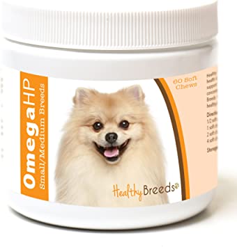 Healthy Breeds Omega HP Fish Oil Skin & Coat Supplement Soft Chews - Over 200 Breeds - Vet Recommended Formula Based on Breed - Helps Reduce Shedding
