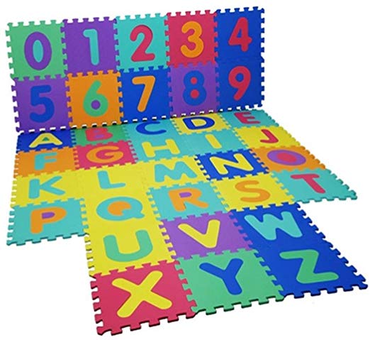 Child Alphabet Floor Mat Jigsaw numbers Kids Play Room Matt Soft EVA  Numerical Foam Tiles