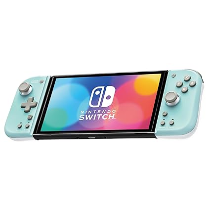 HORI Nintendo Switch Split Pad Compact (Mint Green x White) - Ergonomic Controller for Handheld Mode - Officially Licensed by Nintendo