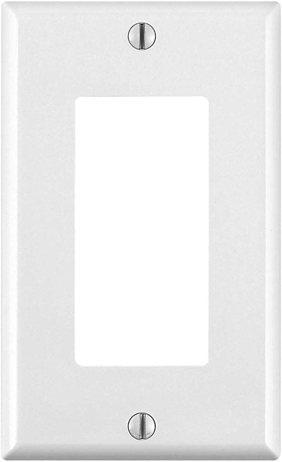 Leviton 80401-Wmp 10-Pack 1 Gang Decora Wall-Plate - White