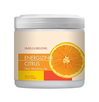 SMELLS BEGONE 50316 Odor Absorbing Gel, Energizing Citrus