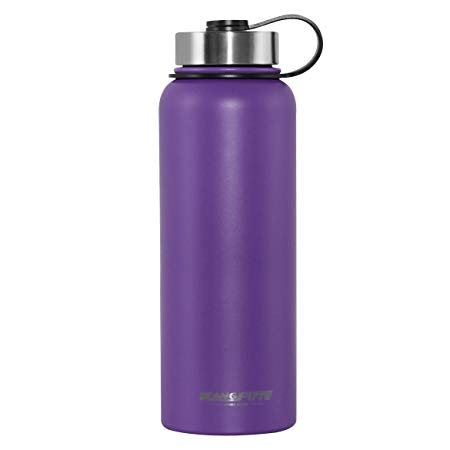 KANGFUTE Insulated Water Bottle 18/8 Stainless Steel, Wide Mouth Double Walled Vacuum Thermos Flask