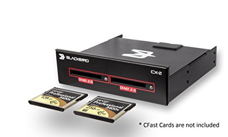 Atech Flash Technology Blackbird CX-2 Dual CFast 2.0 USB 3.0 Reader Writer for 4K Workflow. Supports Cfast & Cfast 2.0 cards. Ideal for Blackmagic URSA, ARRI ALEXA.