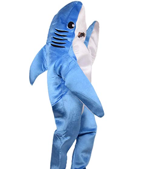 Adult Shark Costume Halloween Mascot Funny Animal Blue