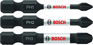 Bosch ITPHV203 3 pc. Impact Tough 2 In. Phillips Power Bit Set