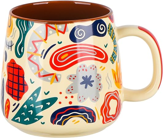 NEWANOVI Ceramic Coffee Mug Tea Cup for Office and Home, Glossy glaze Porcelain Mug, Perfect for Coffee, Tea, Milk, Hot Chocolate,17 Ounce