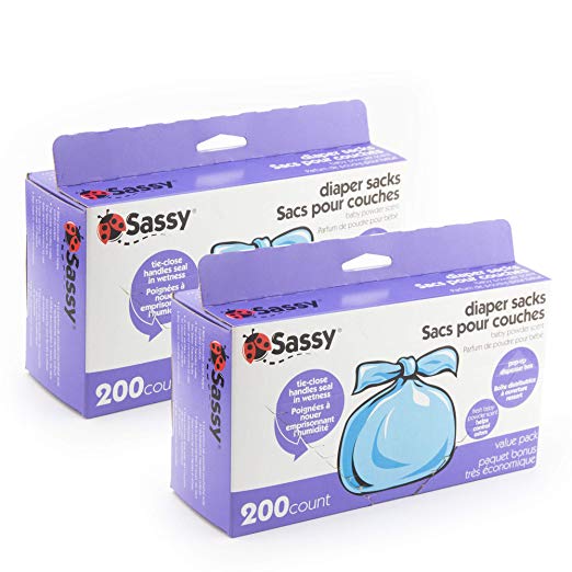 Sassy Sassy Disposable Diaper Sacks, 400Count, Blue
