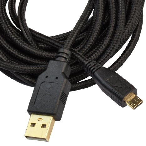 Braided Play and Charge Cable for PS4 and Xbox One Controllers (PS4/Xbox One) - 4M/12FT