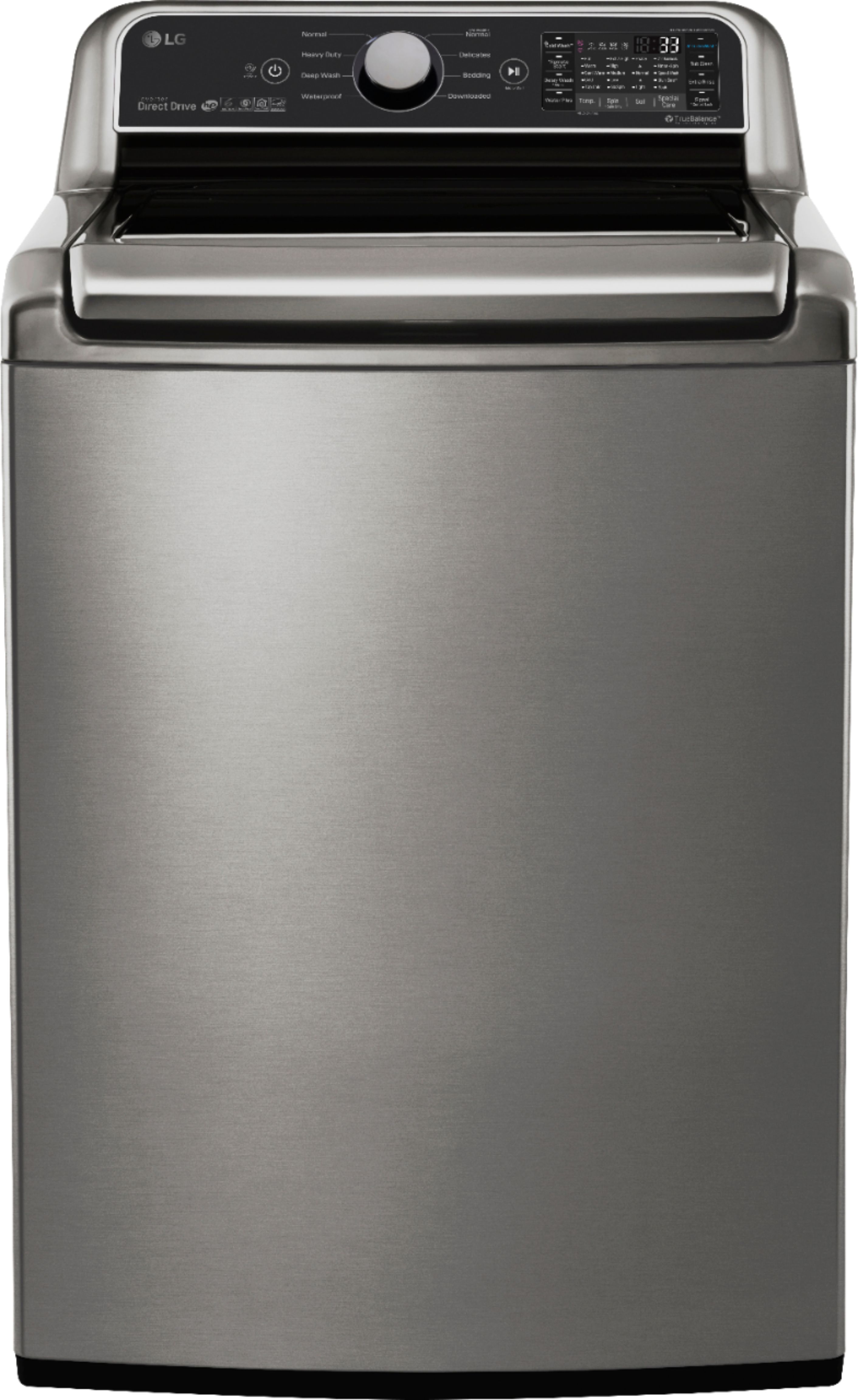 LG - 5.0 Cu. Ft. 8-Cycle Top-Loading Washer - Graphite Steel