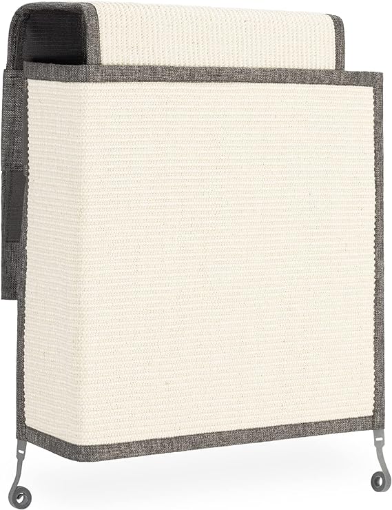 Navaris Cat Scratch Mat Sofa Protector - Linen and Sisal Furniture Protector Scratching Pad for Cats - Scratch Carpet of Couch, Sofa, Chair