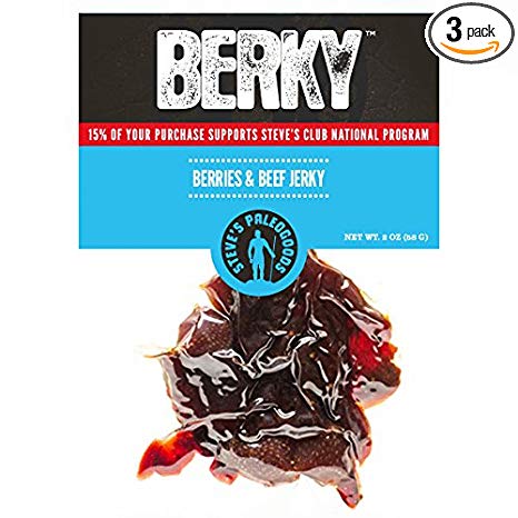 Steve's PaleoGoods, PaleoKit Berky (Berries and Jerky), 2 oz (Pack of 3)