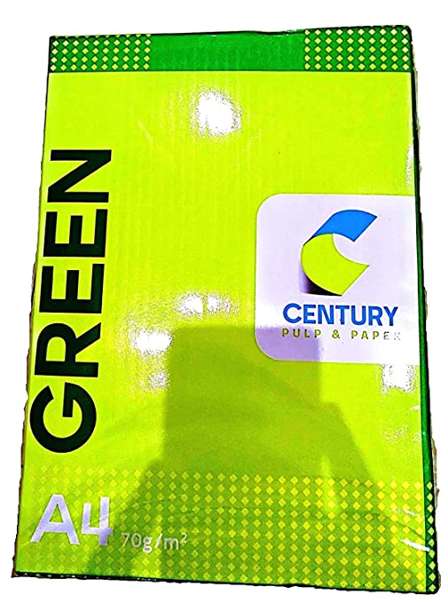 Century Green 70 GSM 1 Reams Copier Paper Quality, A4 Size (White) - Pack of 500 Sheets