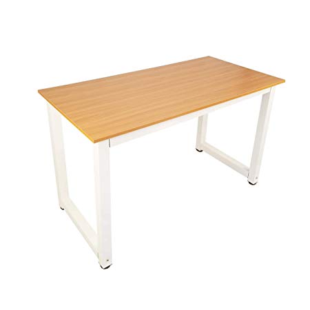 Computer Desk, DOSLEEPS Office Study Desk Computer PC Laptop Table Workstation Dining Gaming Table for Home Office, Beech Wood Grain