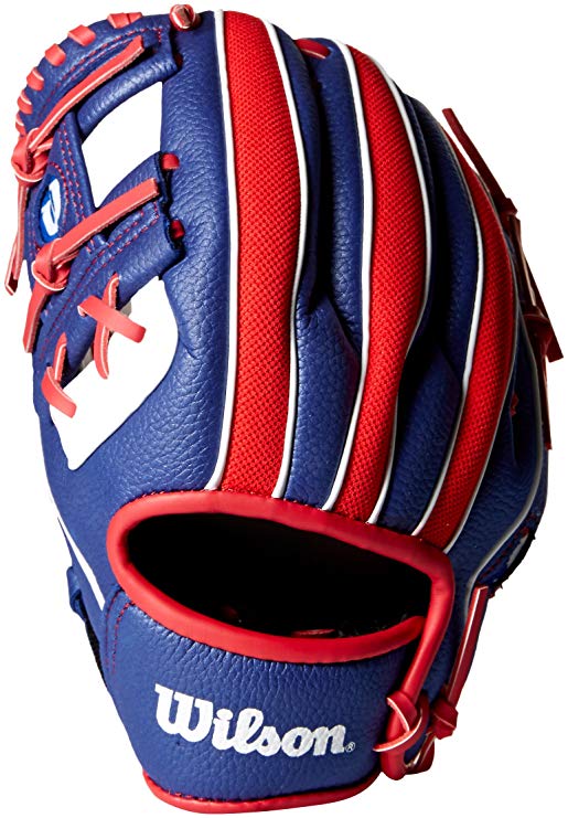 Wilson A200 Youth MLB 10" Tee Ball Glove in Team Logo Designs, All Positions and Perfect for Beginners