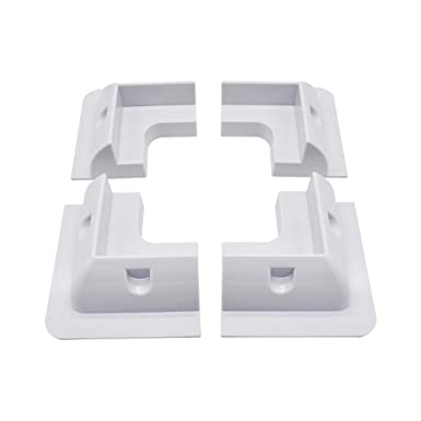 ECO-WORTHY 4x Solar Panel Mounting Bracket White Corner Set Kit Adhesive Bond Caravan Boat