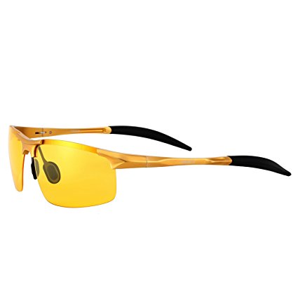 Night Driving Glasses Anti Glare HD Clarity Polarized Lenses Minimize Eye Fatigue Strain
