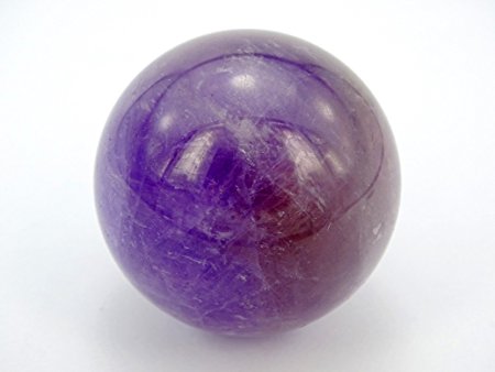 jennysun2010 1 piece Natural Amethyst Gemstone Collectibles Round Ball Crystal Healing Sphere Finger Health Massage Rock Stones 30mm With Wood Stand