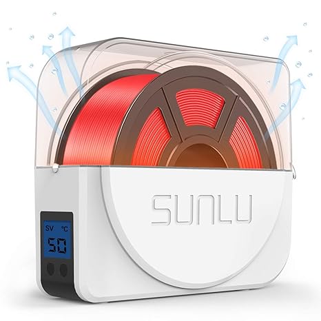 SUNLU 3D Printer Filament Storage Box, SUNLU Filament Dryer, eeping Filaments Dry uring The Printing, Filament Holder, Compatible with 1.75mm, 2.85mm, 3.00mm Filament, Fit Most 3D Printer