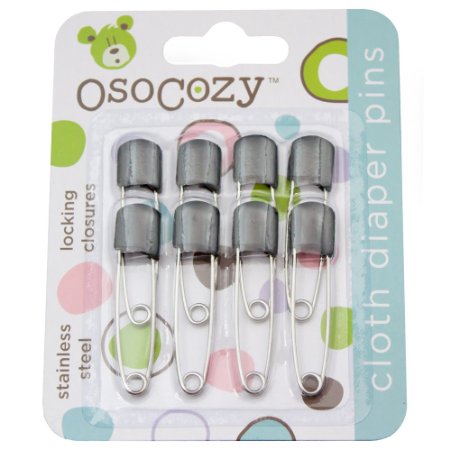 OsoCozy Diaper Pins, Black