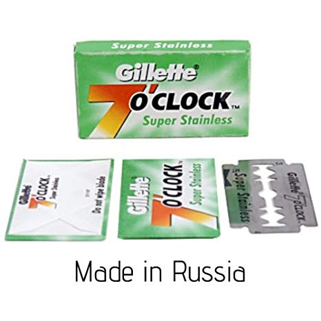 25 7 O'clock Double Edge Safety Razor Blades Made in Russia