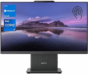 Lenovo IdeaCentre I All-in-One, 27" QHD Touchscreen, Intel Core i7-13620H, 64GB DDR5 RAM, 4TB SSD, IR Camera, Wireless Keyboard & Mouse, HDMI, RJ45, Wi-Fi 6, Windows 11 Home, Grey