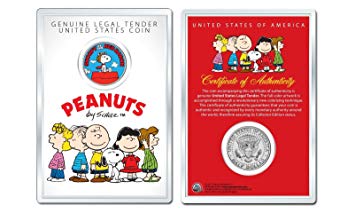 Peanuts SNOOPY vs. RED BARON OFFICIAL JFK Half Dollar US Coin in PREMIUM HOLDER