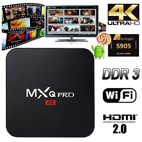 SUPVIN MXQ Pro Android TV Box Amlogic S905 Quad Core Android 51 DDR3 1G HDMI 20 WIFI 4K 1080ip Kodi 152 Full loaded add-ons