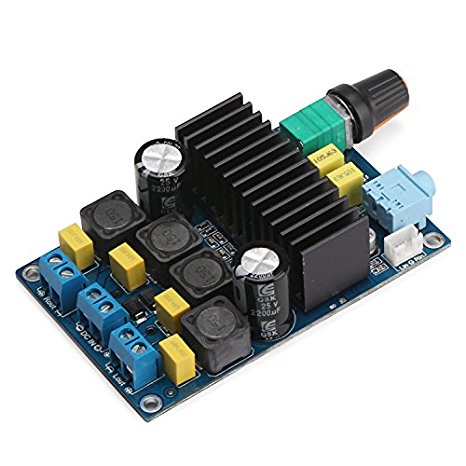 DROK TPA3116 Digital Power Amplifier Board 12-24V High Power Amplifier Module 50 50W Power Amplifier Chip with Volume Adjustment Potentiometer Switch Support PBTL 100W