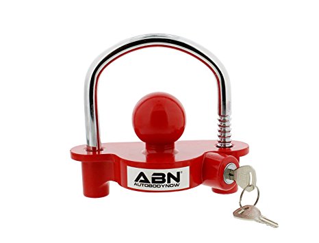 ABN Trailer Hitch Lock Theft Deterrent – Universal Coupler Lock – Adjustable Fit for 1-7/8” to 2-7/8” Inch Couplers