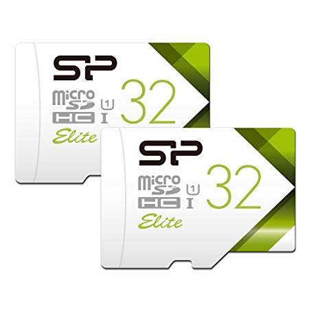 Silicon Power-32GB Dual Pack High Speed MicroSD Card with Adapter Compatible with Surveillance Camera Wyze, YI, Wansview, TENVIS