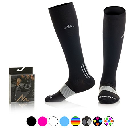 NEWZILL Compression Socks (20-30mmHg) for Men & Women - BEST Stockings for Running, Medical, Athletic, Edema, Diabetic, Varicose Veins, Travel, Pregnancy, Shin Splints.