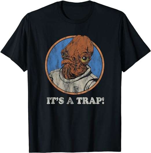 Star Wars Admiral Ackbar It's A Trap Distressed T-Shirt