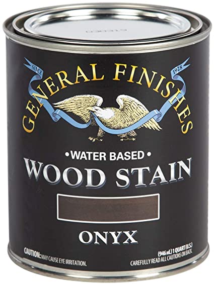 General Finishes Water Based Wood Stain, 1 Quart, Onyx