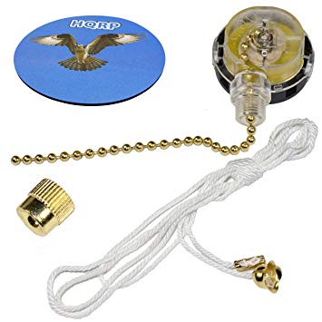 HQRP Ceiling Fan Pull Chain 3-Speed Control Switch for Hunter Ceiling Fan Coaster