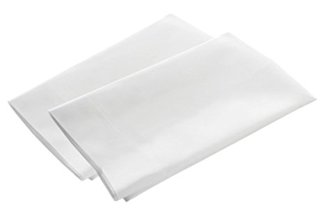 American Pillowcase Pillow Case Set, 100% Percale Egyptian Cotton, 400 Thread Count, Queen, White
