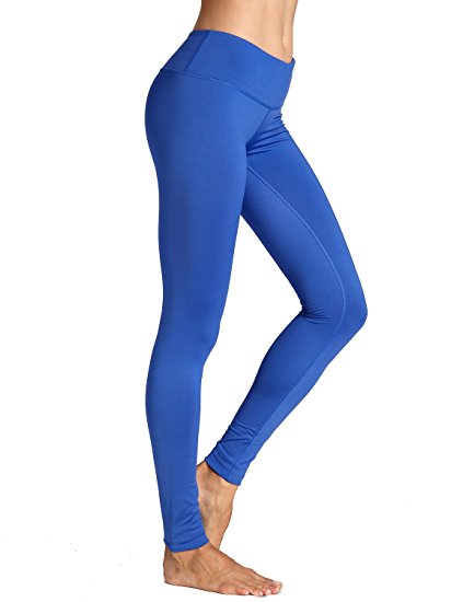 CRZ YOGA Women's Running Tights Workout Leggings Slimming Yoga Pants with Pockets