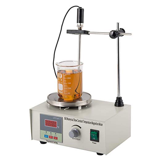 CO-Z Magnetic Stirrer Mixer Lab Mixer Magnetic Spinner Hotplate with Heating Plate 85-2 Digital Magnetic Mixer, 300W, 1000ml