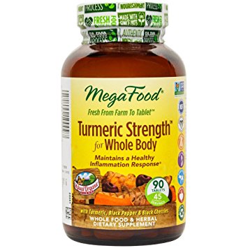 MegaFood - Turmeric Strength for Whole Body, Supports Healthy Aging, 90 Tablets (FFP)