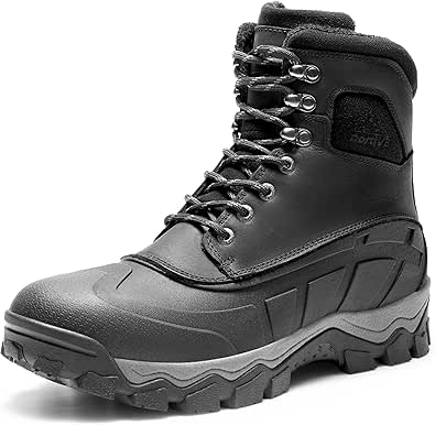 NORTIV 8 Mens Winter Boots Insulated Waterproof Snow Hiking Boots