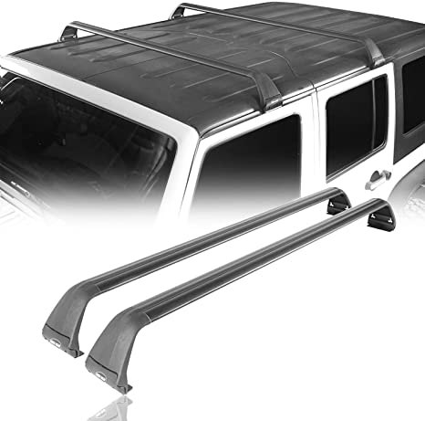 u-Box Roof Rack Removable Roof Cross Bar Kit for 2007-2020 Jeep Wrangler JK JL Luggage Baggage Hard Top Cargo Carries