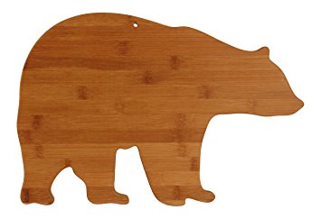 Totally Bamboo Bear Shaped Bamboo Cutting & Serving Board, 15" by 10"