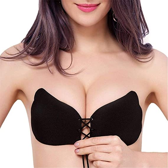 MITALOO Sticky Push Up Adhesive Invisible Backless Bra Magic Nipple Covers Strapless Bra