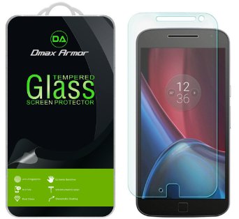 [2-Pack] Motorola Moto G4 Plus Screen Protector, Dmax Armor® [Tempered Glass] 0.3mm 9H Hardness, Anti-Scratch, Anti-Fingerprint, Bubble Free, Ultra-clear - [ Lifetime Warranty]