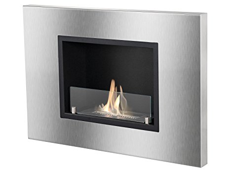 Ignis Quadra Recessed Ventless Ethanol Fireplace with Glass