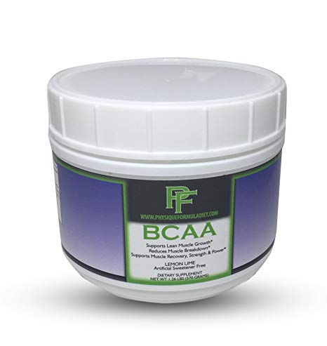 Physique Formula BCAA Powder With Stevia-Artificial Sweetener Free Branched Chain Amino Acids Powder, Caffeine Free BCAAs Without Artificial Sweeteners, Preworkout Without Sucralose. Lemon Lime Flavor