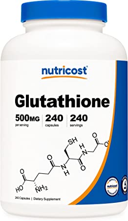 Nutricost Glutathione Capsules 500mg, 240 Capsules - Gluten Free, Non-GMO