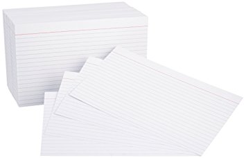 AmazonBasics 5 x 8-Inch Ruled White Index Cards, 500-Count